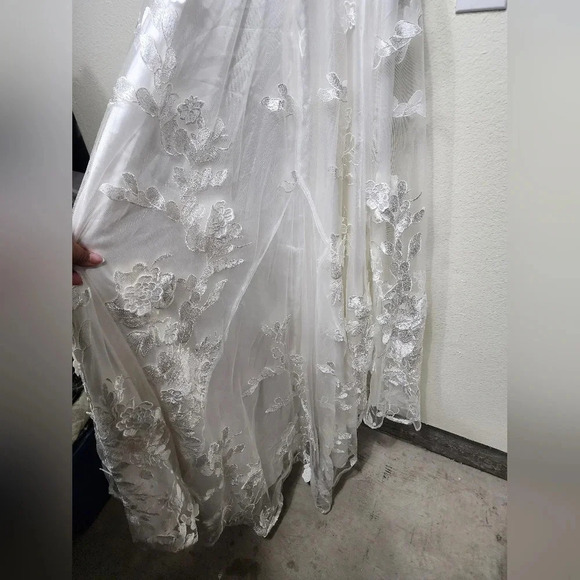 Lulus Profound Elegance Ivory 3D Floral Embroidered Maxi Dress XL Wedding Party - Picture 13 of 14